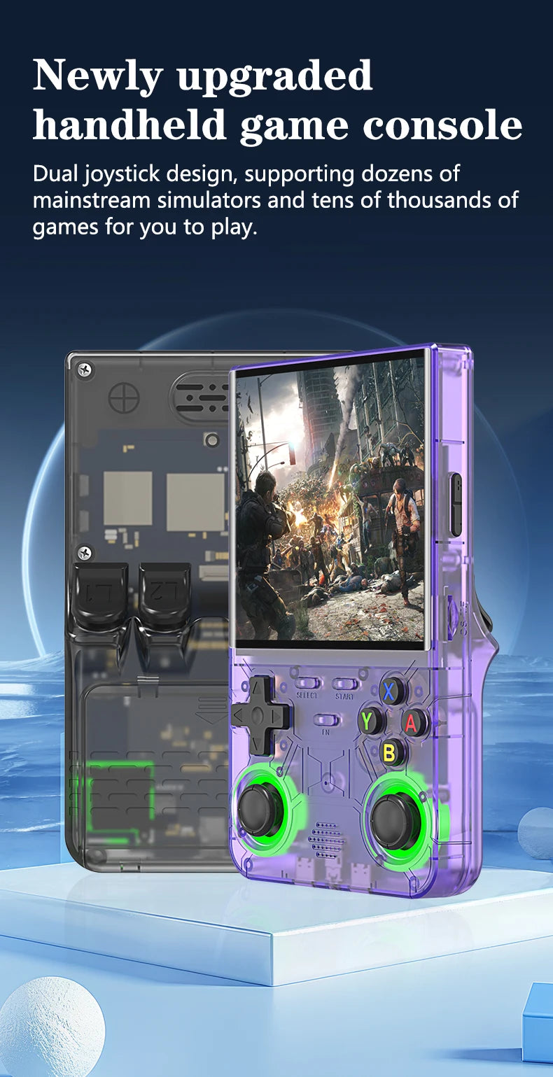 2025 R36 Ultra Open Source R36S Video Game Console Linux System 4.0 Inch IPS Screen  Portable Pocket Video Player 64G best Games