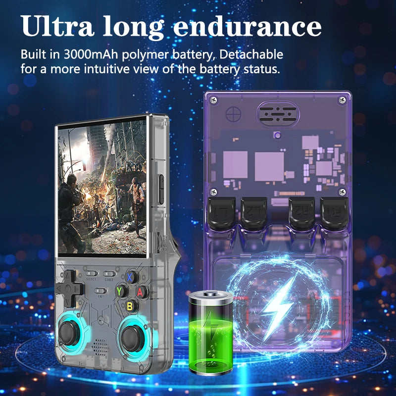 2025 R36 Ultra Open Source R36S Video Game Console Linux System 4.0 Inch IPS Screen  Portable Pocket Video Player 64G best Games