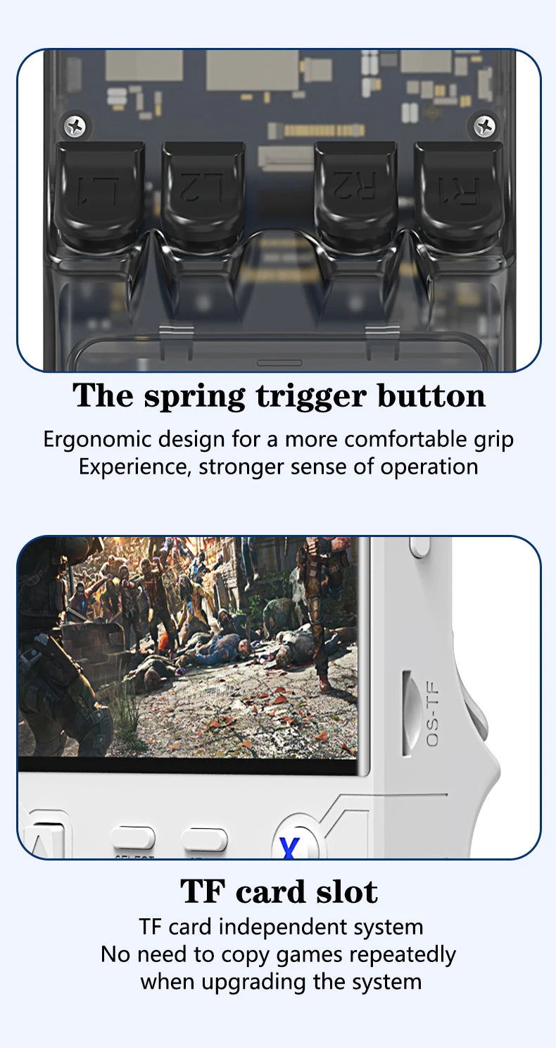 2025 R36 Ultra Open Source R36S Video Game Console Linux System 4.0 Inch IPS Screen  Portable Pocket Video Player 64G best Games